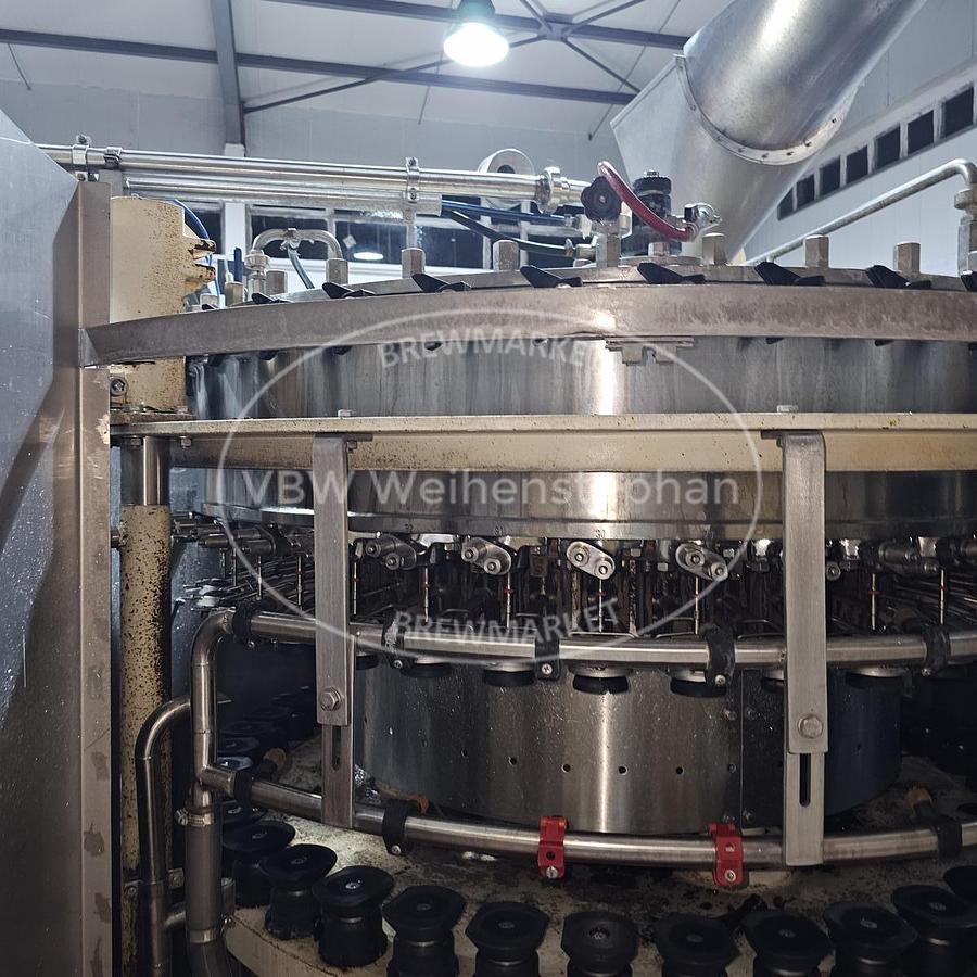 Used nonreturnable glass bottle filling line