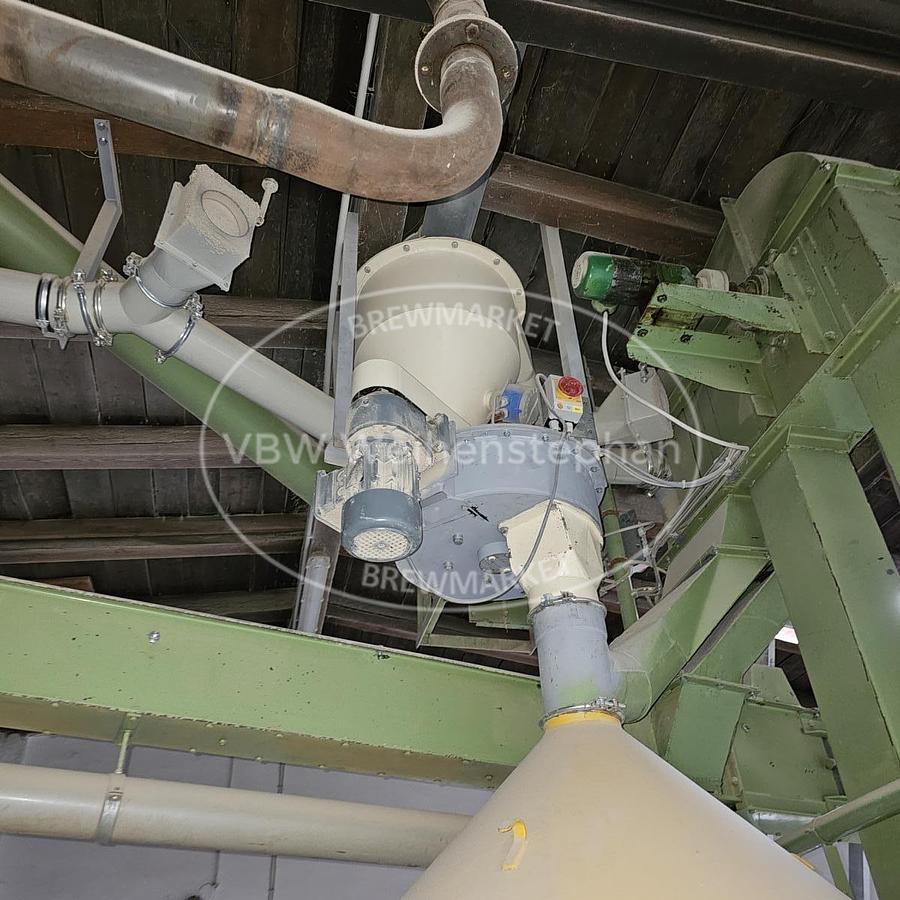 Used Malt receiving, storage, and cleaning, as well as conveying