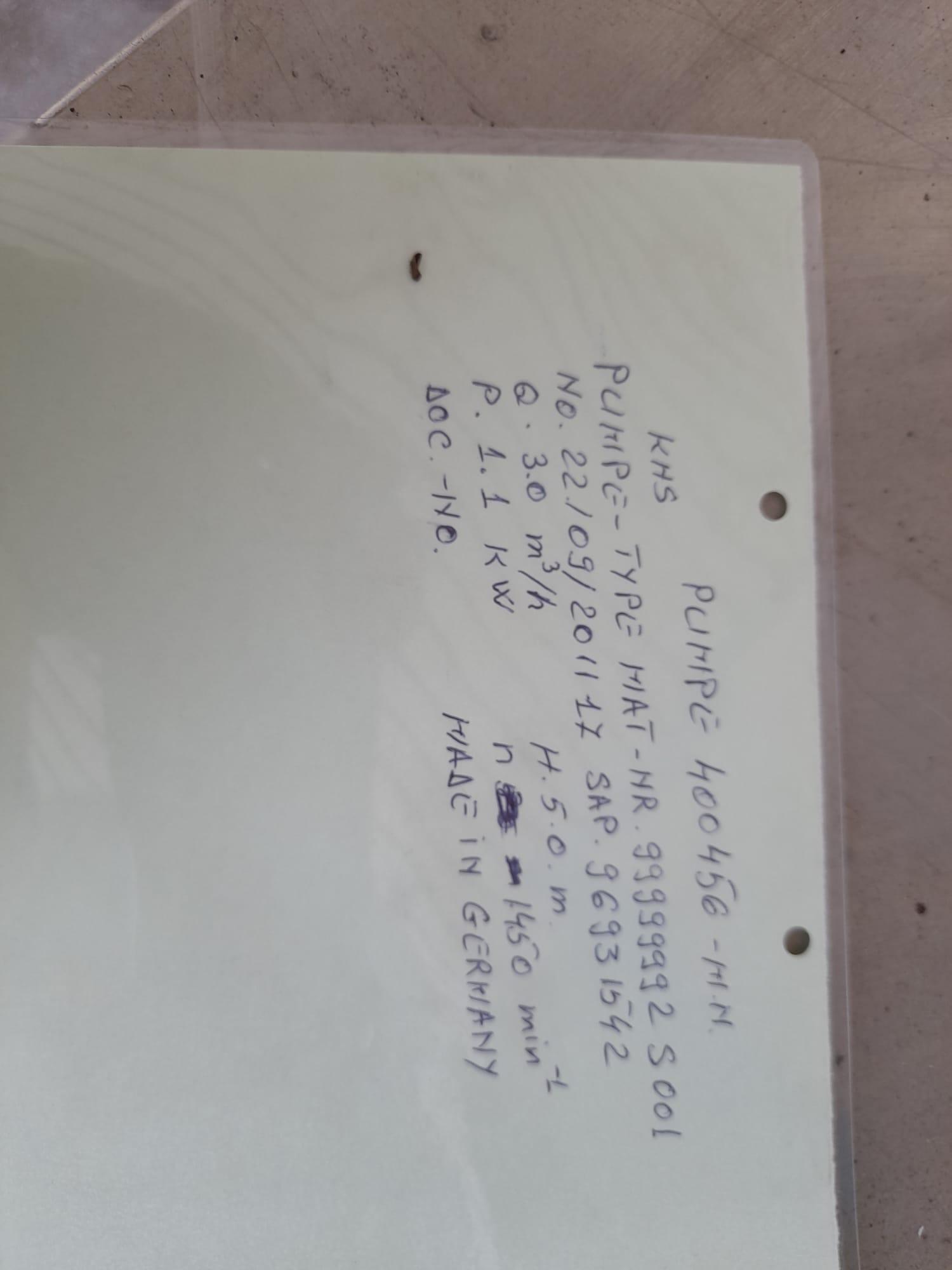 Used Centrifugal pump