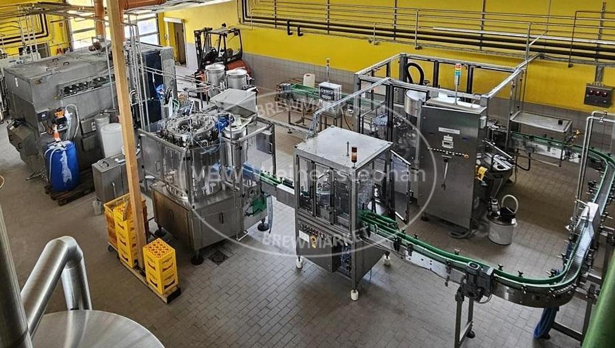 Used Glass bottle filling line
