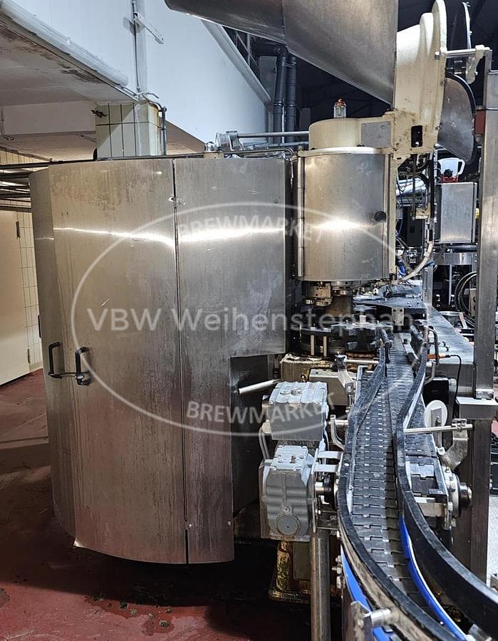 Used nonreturnable glass bottle filling line