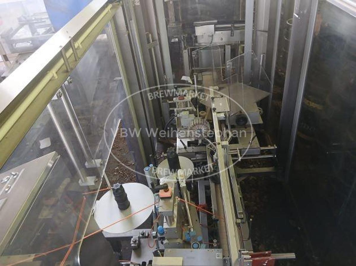 Used Filling, sealing and labelling machine for plastic buckets; manufactured between