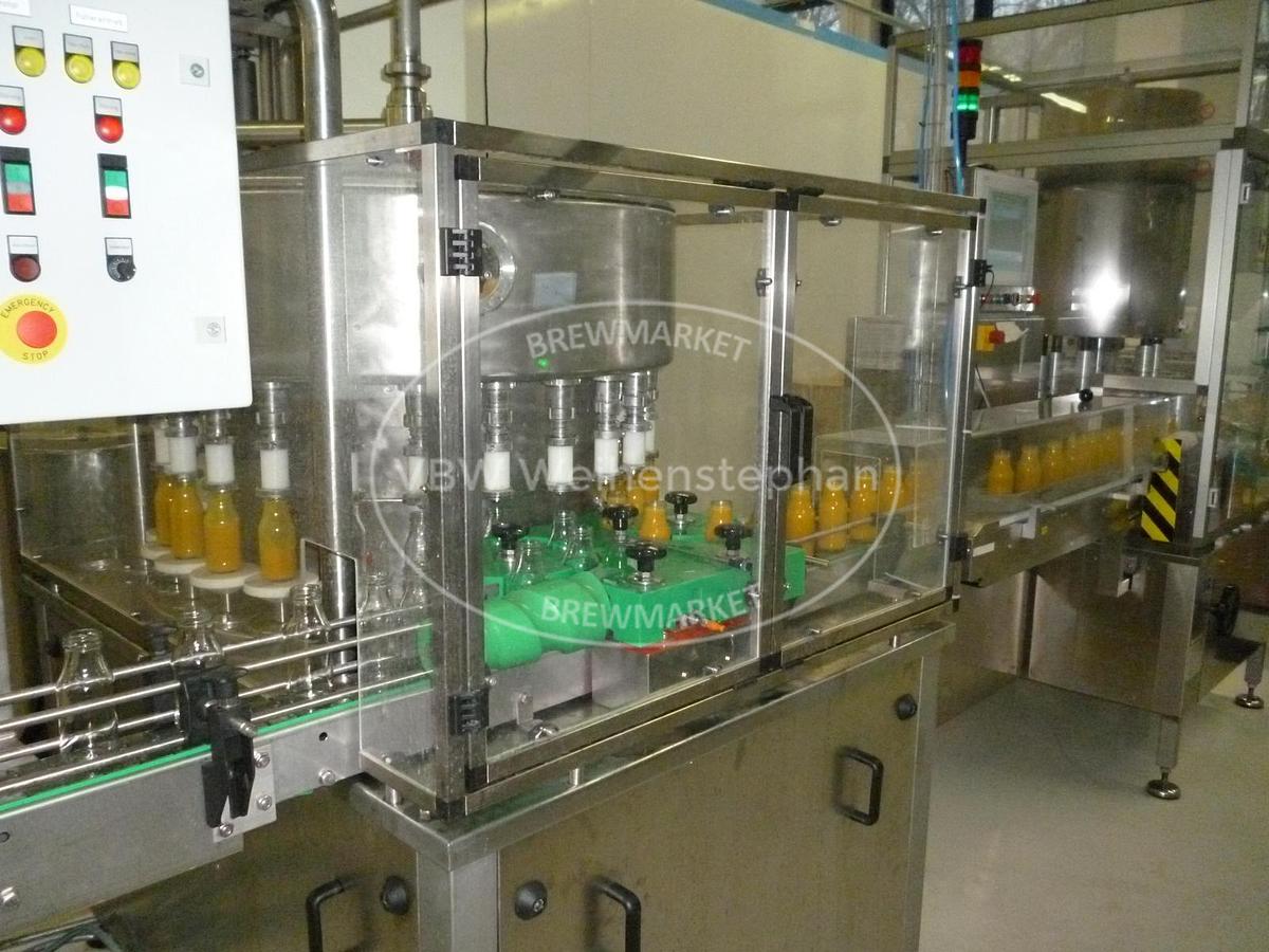 Used glass bottle vacuum filler
