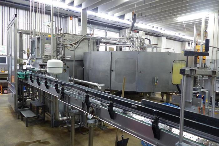 Used glass bottle filling line
