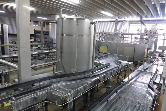 Used glass bottle filling line