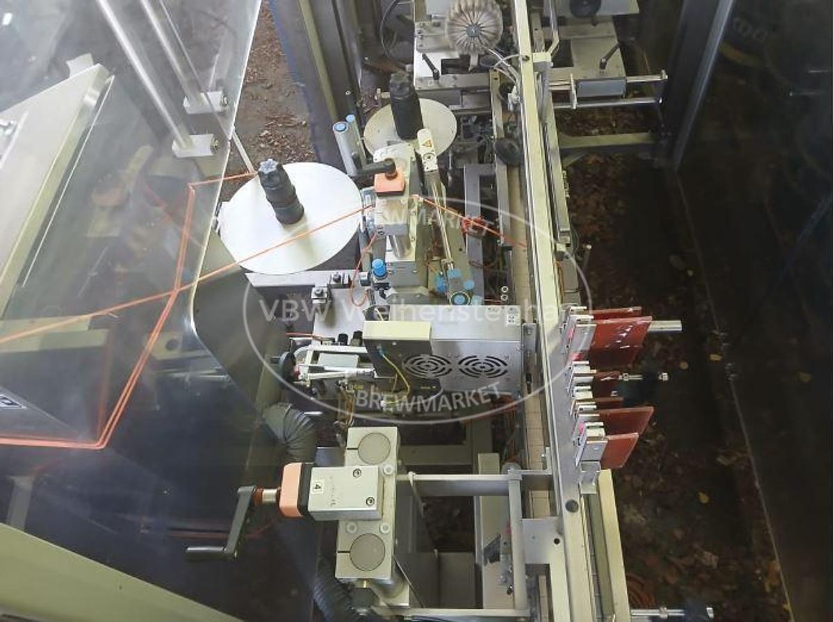 Used Filling, sealing and labelling machine for plastic buckets; manufactured between