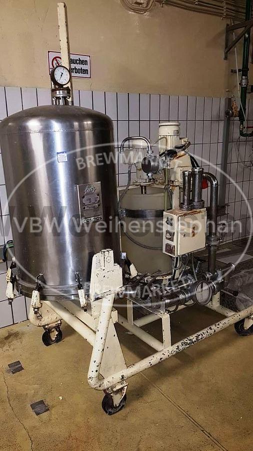 Used Kieselguhr filter, mobile