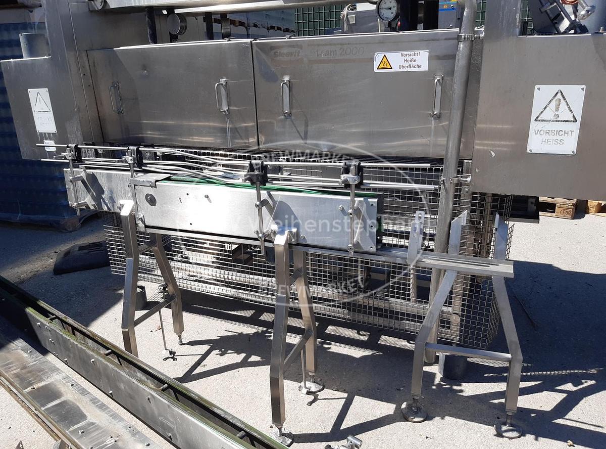 Used Shrink tunnel with 2 parallel conveyors