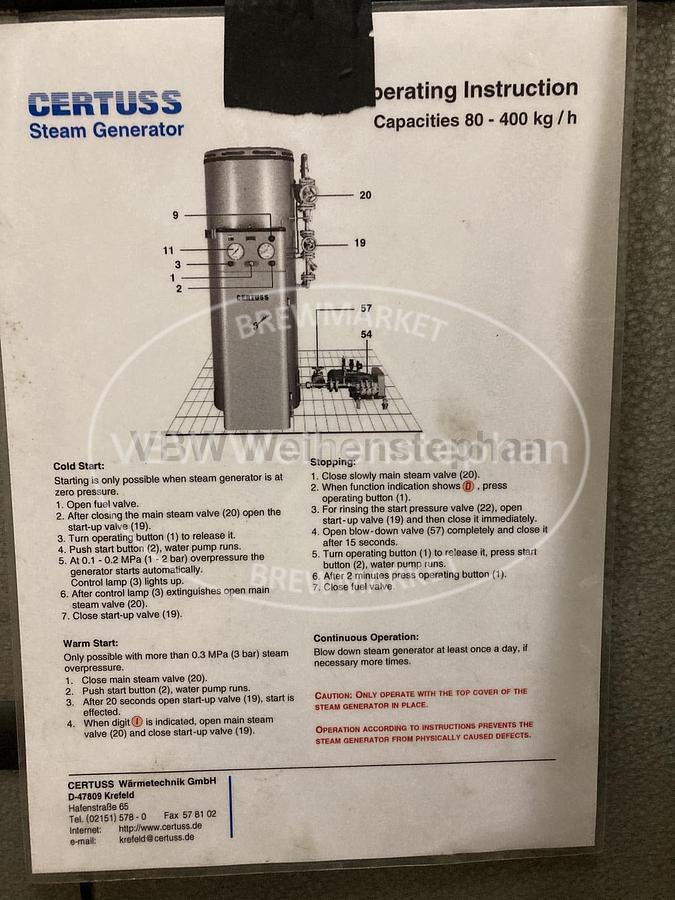 Used rapid steam generator