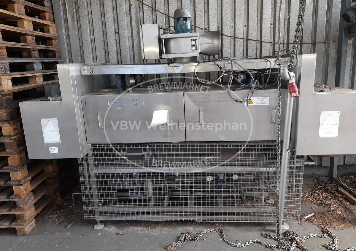 Used Shrink tunnel with 2 parallel conveyors