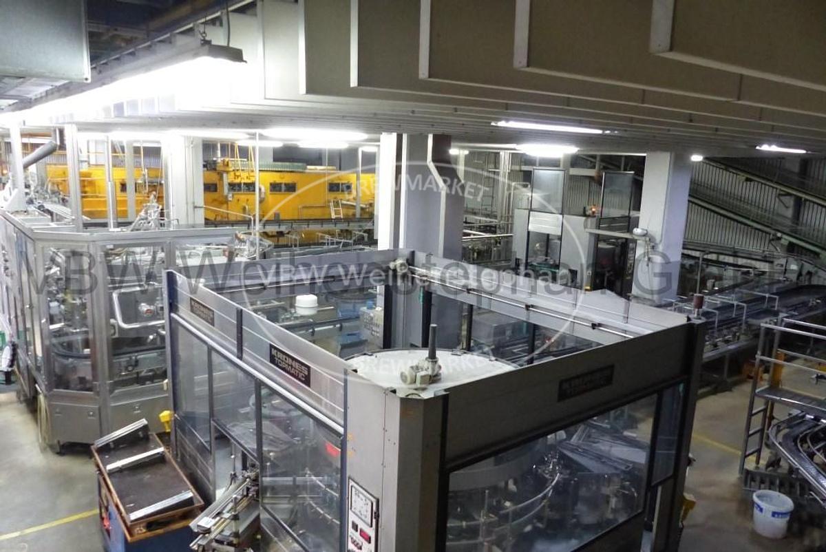 Used glass bottle filling line