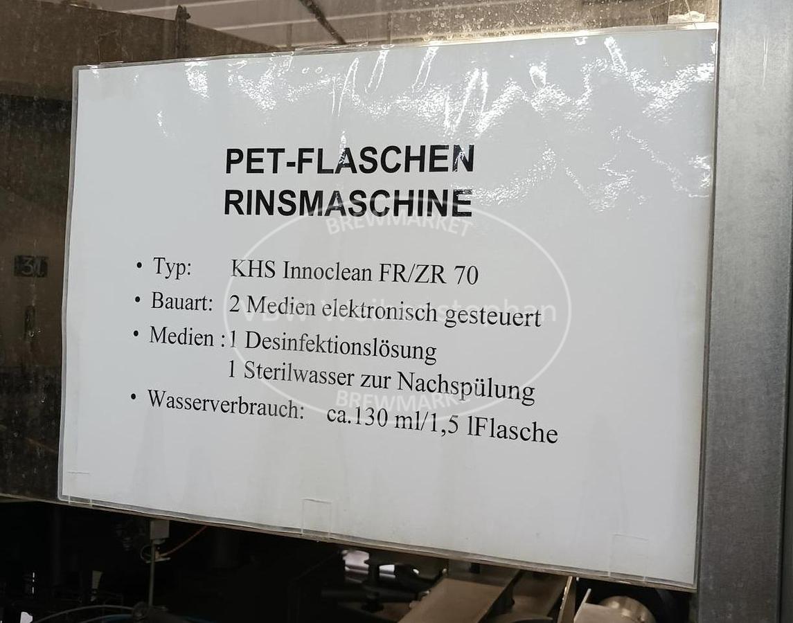Used Rinsing, filling and sealing machine
