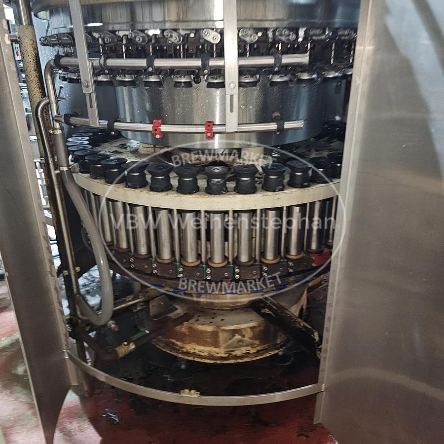 Used nonreturnable glass bottle filling line