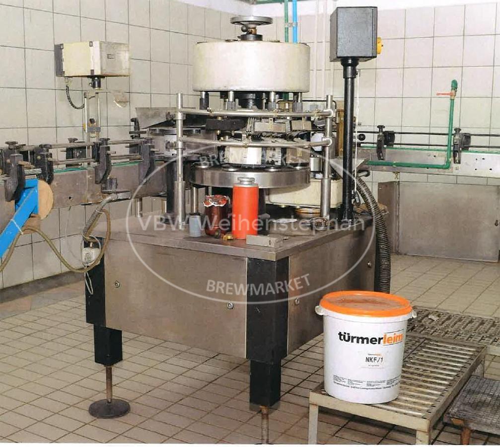 Used nonreturnable glass bottle filling line