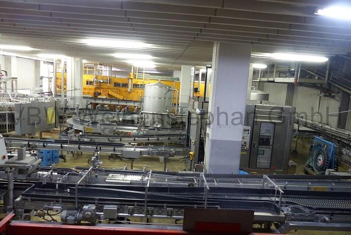 Used glass bottle filling line