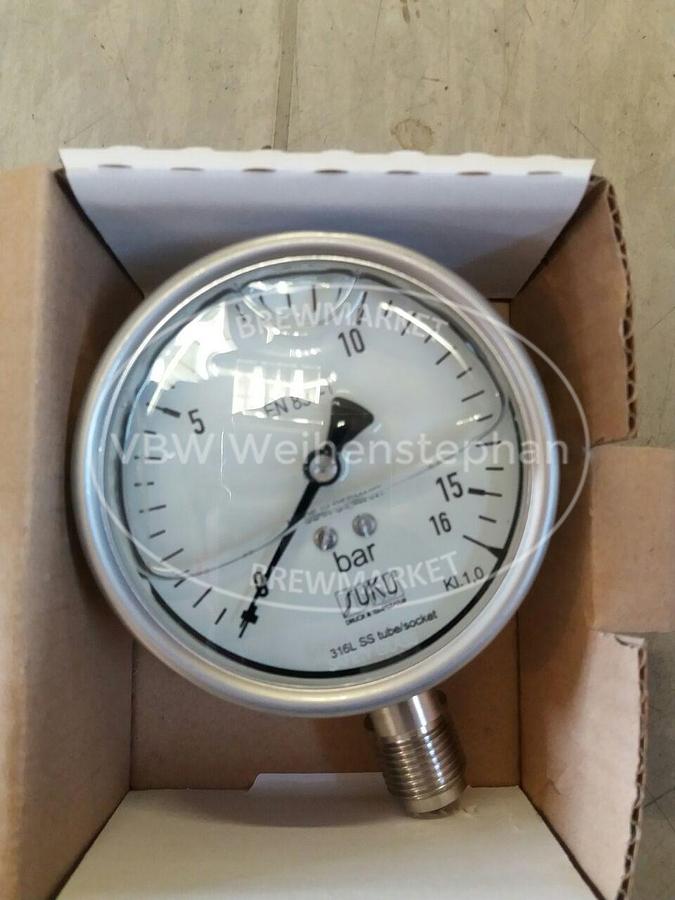 Used bourdon tube pressure gauge