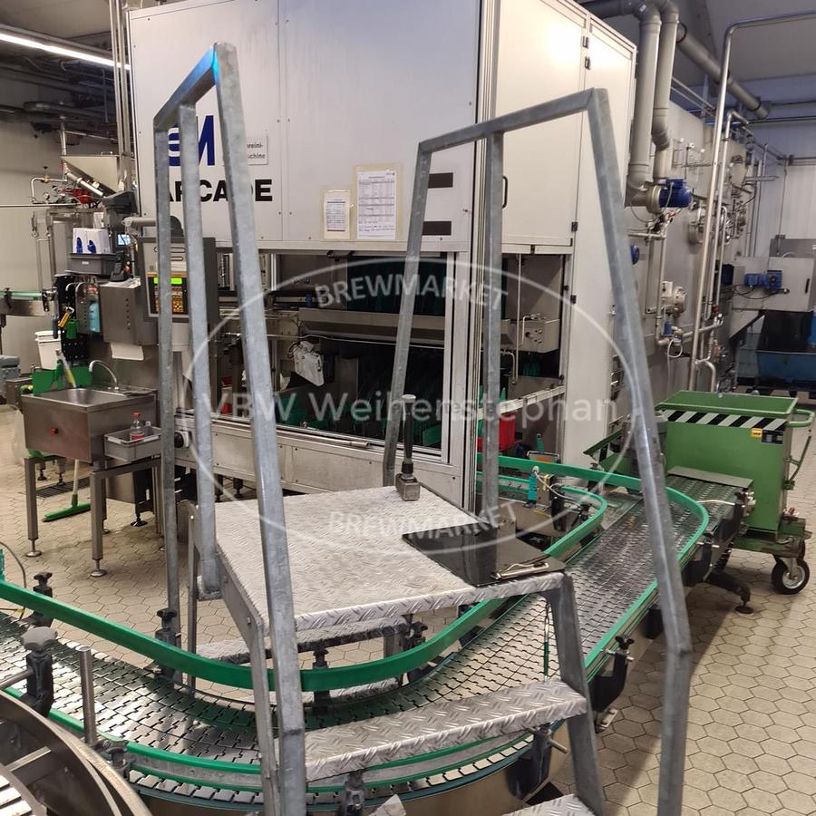 Used glass bottle filling line