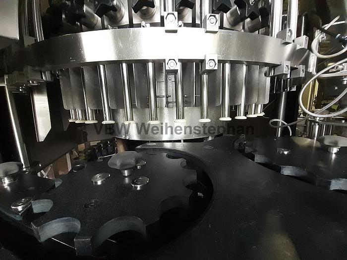 Used glass bottle filler and capper