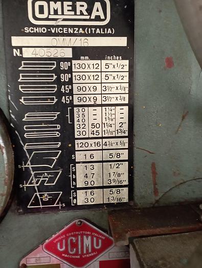 Used Omera Mechanical Iron worker