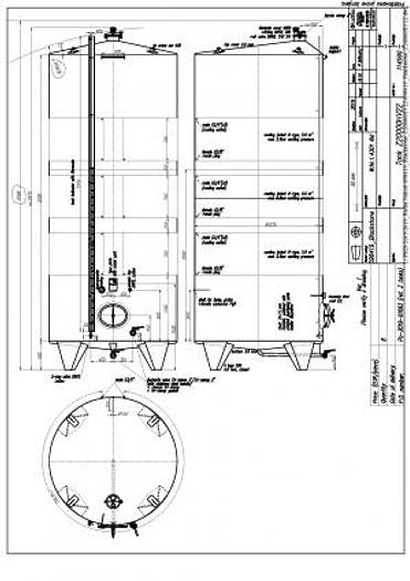 New Stock Letina 5285Gal/20,000L Closed Top Jacketed Storage Tank