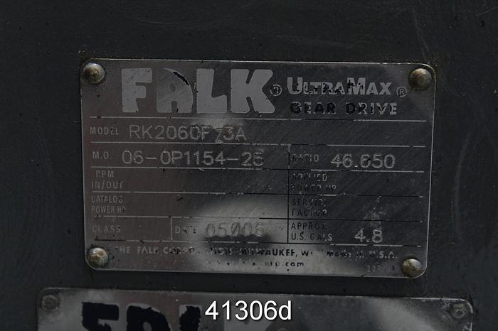 Refurbished Falk RK2060FZ3A Gear Box, 46.650/1 Ratio #41306