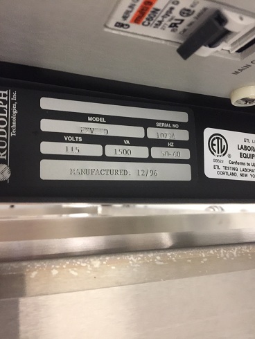 Used Rudolph FE V11D Focus Ellipsometer