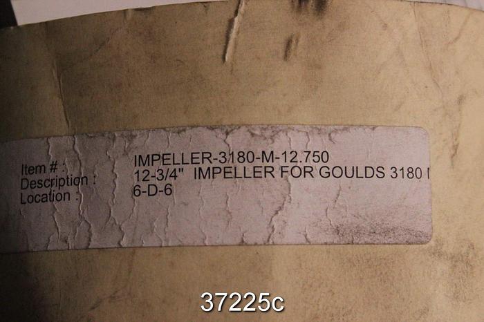 Used Goulds 3180 M 6x8x14 Pump Impeller, 5-Vane, Pattern No. 68074 #37225