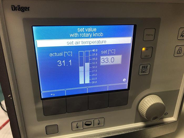 Used Dräger Caleo Babyinkubator, Software Version 2.11