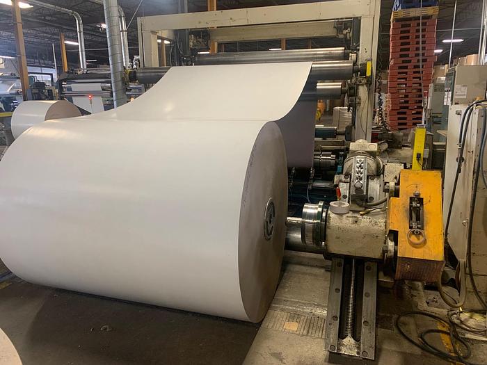 Used 90" ( 2.3M ) JAGENBERG 2300 CONWIND TWO DRUM SLITTER REWINDER 3300 FPM