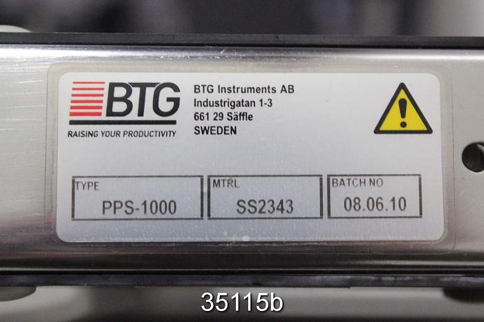 Used BTG Pulptec PPS-1000 Pneumatic Sample Valve #35115