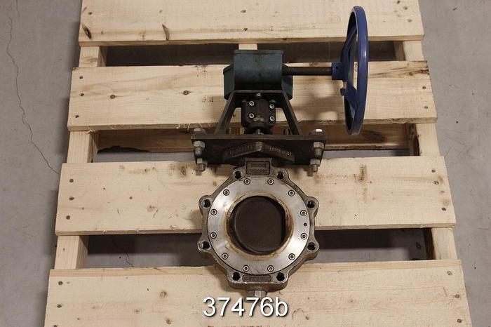 Used Neles Jamesbury 4" Hand Operated Butterfly Valve #37476