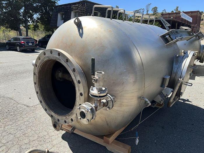 Used Tank, 950 Gallon, Stainless Steel, 55 PSI, DT/DB, Morfab, ASME #S744617