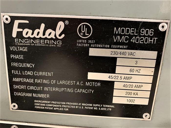 Used 1998 Fadal VMC4020HT