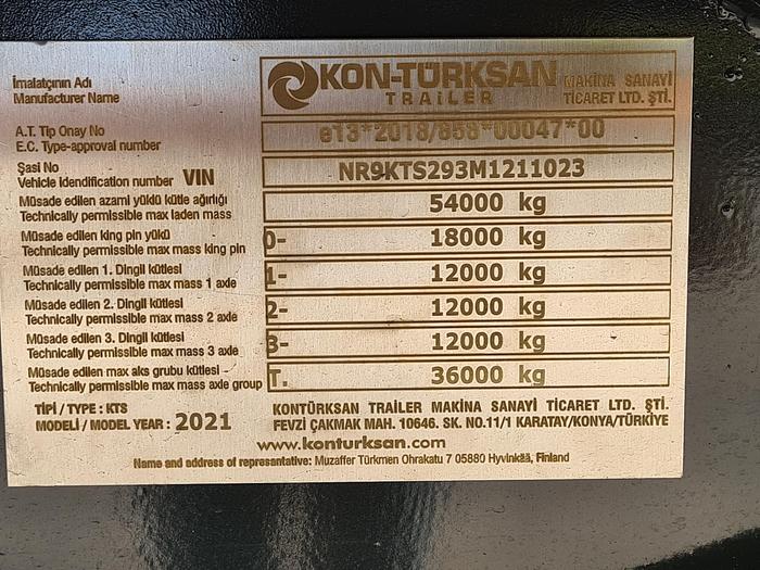 2021 Konturksan KTS 29 45.5 ton Lowloader