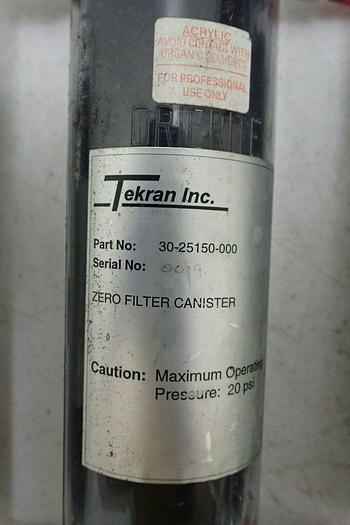 Used Lot of 3 Tekran 30-25150-000 Zero Air Filter Canisters with Extras & Case