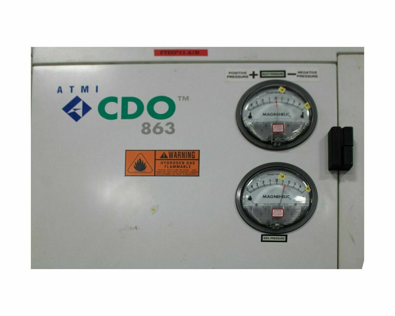 Used ATMI CE6000905 CONTROLLED DECOMPOSITION AND OXIDATION UNIT (CDO) 863