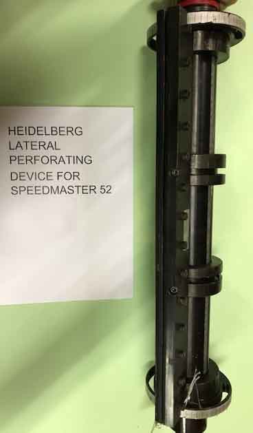 Used Complete cross perforation kit for Heidelberg Speedmaster SM 52 Plus version