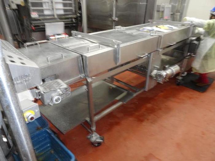 Used 2017 Unitherm Flame Grill System, Md #FG-24-8B & Jacob Schmidt Equilabration Conveyor, 24" x 8' FG-24-8B