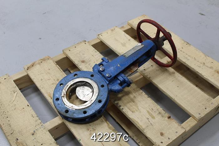 Used Fabri-Valve 237R 4" Hand Operated Knife Gate Valve #42297
