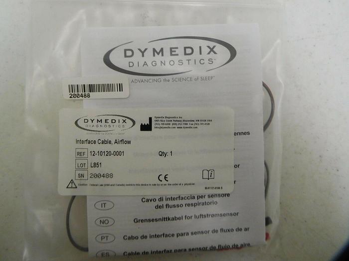 Used Dymedix Reusable Interface Cable for Airflow Sensor, REF 12-10120-0001