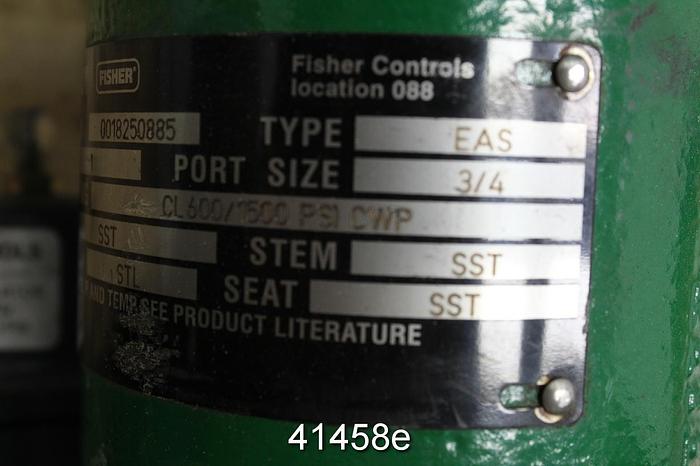 Used Fisher Eas 1" Steam Valve, Stainless Steel #41458