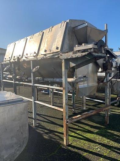 Used AK Robins 4' Diameter x 16' Long Hot Water Rotary Blancher