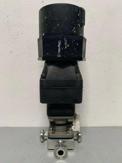 Used ITT Sherotec 3-way Stainless Steel Valve w/ 1" Sanitary Fit & Position Monitor