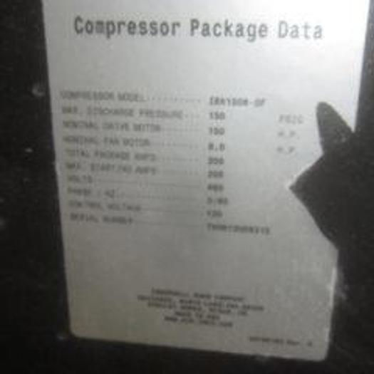 Used 150HP INGESOLL RAND NIRVANA ROTARY SCREW AIR COMPRESSOR