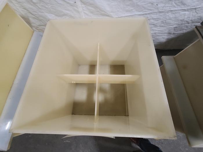 Used Polypro Tank Counter Flow Rinse side and bottom support 70" x 28" x 29" Removable Partition - LARRY PLEASE CHECK DEMENTIONS