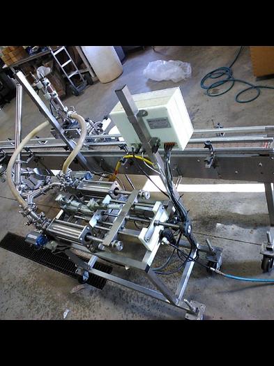 Used     INLINE TWIN PISTON PRODUCT FILLER @ AMERICA'S STEAM KETTLE HEADQUARTERS !  (#818C)                                                                    