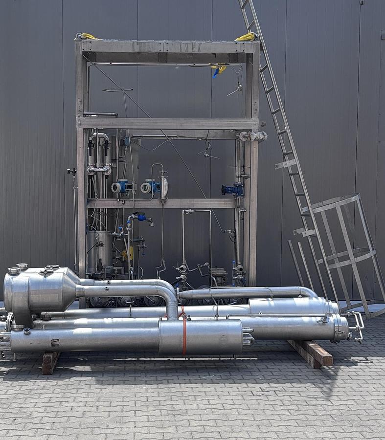 Used APV Anhydro 2FFTE TVR1 , Falling film evaporator