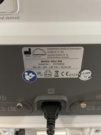 Used Lowenstein Elisa 500 , Ventilator , 2019 year , Perfect Condition