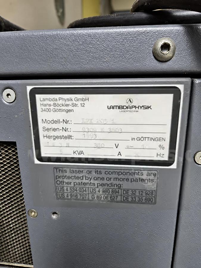 Used Lambda Physik LPX 205i – UV Excimer Laser