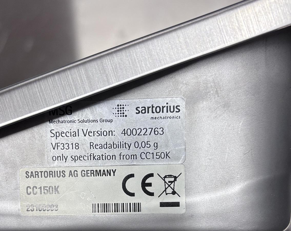 Used Sartorius CC150K Special Mass Comparator – 151 kg / 0.05 g – Combics 3